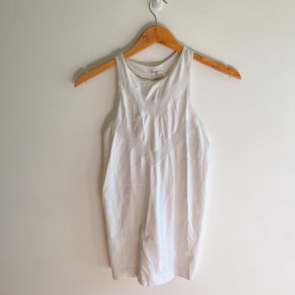 White Athletic Halter Tank